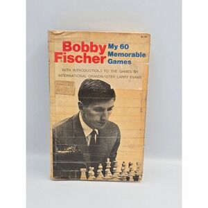 Bobby Fischer My 60 Memorable Games Chess Book 1969 First Paperback Printing